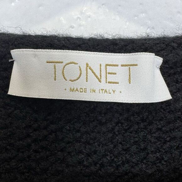 NWOT Tonet Wool Bolero Ballet Cropped Cardigan 44 Black Minimalist Preppy Y2K - Picture 4 of 6